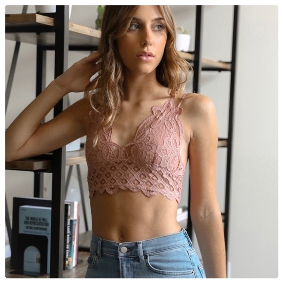 Lydia Crochet Lace Longline Bralette - Picture 6 of 8